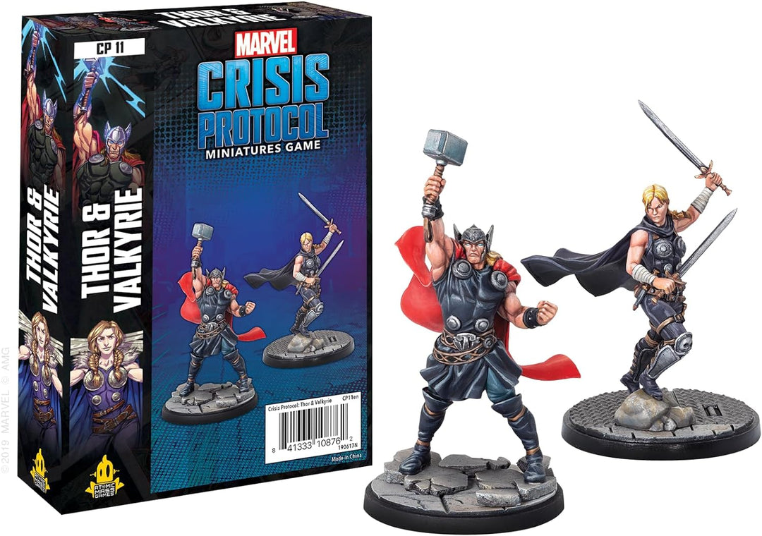 Atomic Mass Games , Marvel Crisis Protocol: Character Pack: Thor and Valkyrie , Miniatures Game , Ag