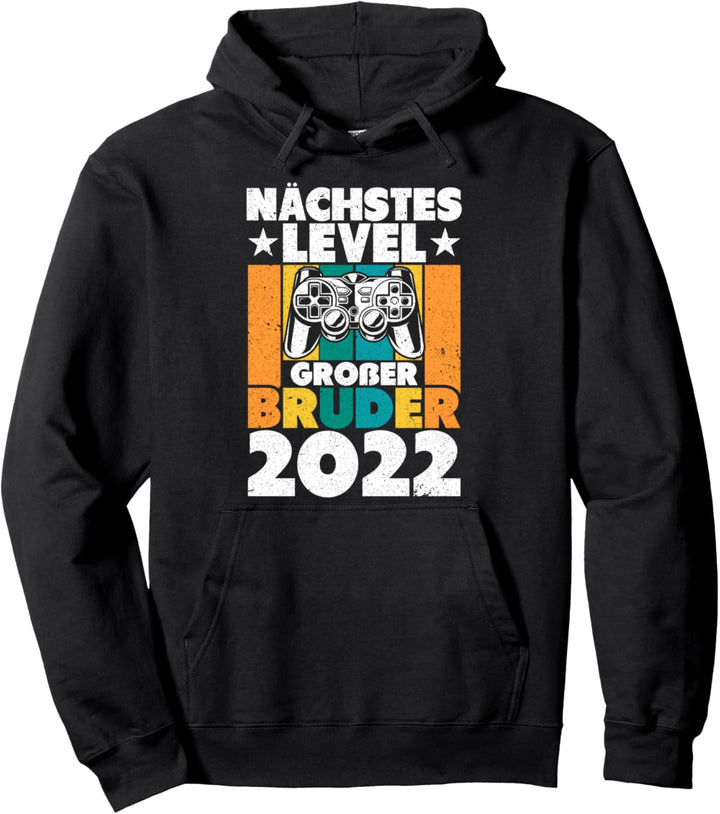 Nächstes Level Grosser Bruder 2022 Gaming Retro Familie Sohn Pullover Hoodie