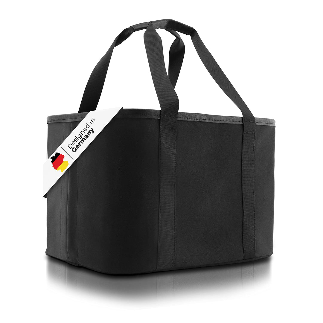 Selinchen® - Premium Einkaufskorb | Hochwertige Einkaufstasche faltbar und mit PU-Ledergriff | Ideal