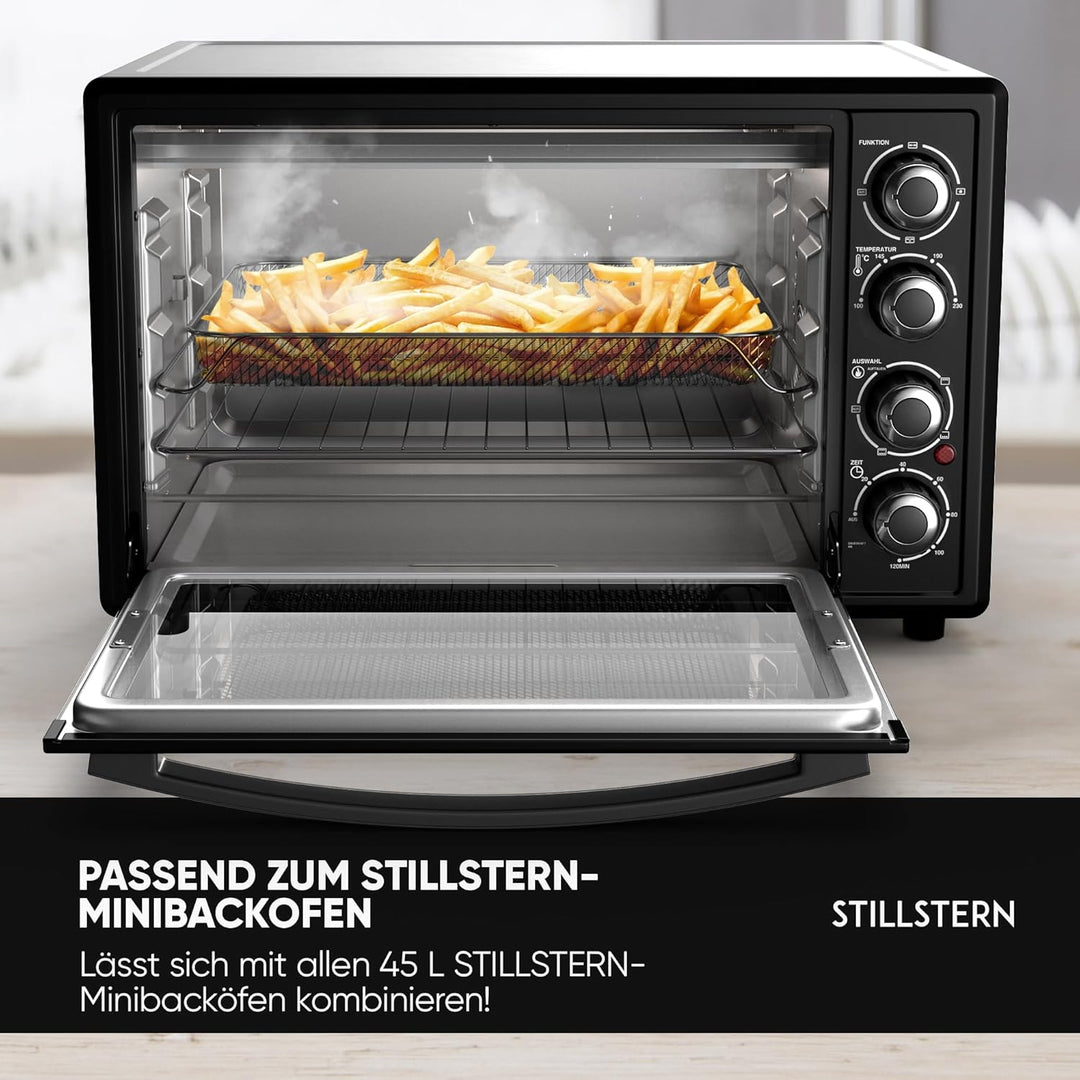 Original Frittierkorb Airfryer-Einsatz für Stillstern 45L Minibackofen (geeignet für: MB45-MX 2G 117