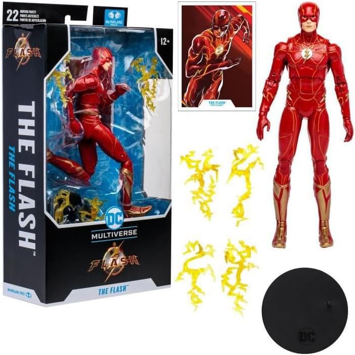 Lansay DC - The Flash Movie - The Flash (Hero Costume) 18 cm - Sammelfigur & Zubehör - Comics Charak