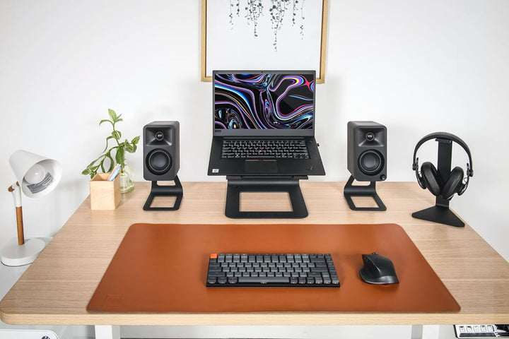 Kanto SE2 Elevated Desktop Speaker Stands for Small Speakers | Black | Pair Schwarz, Schwarz