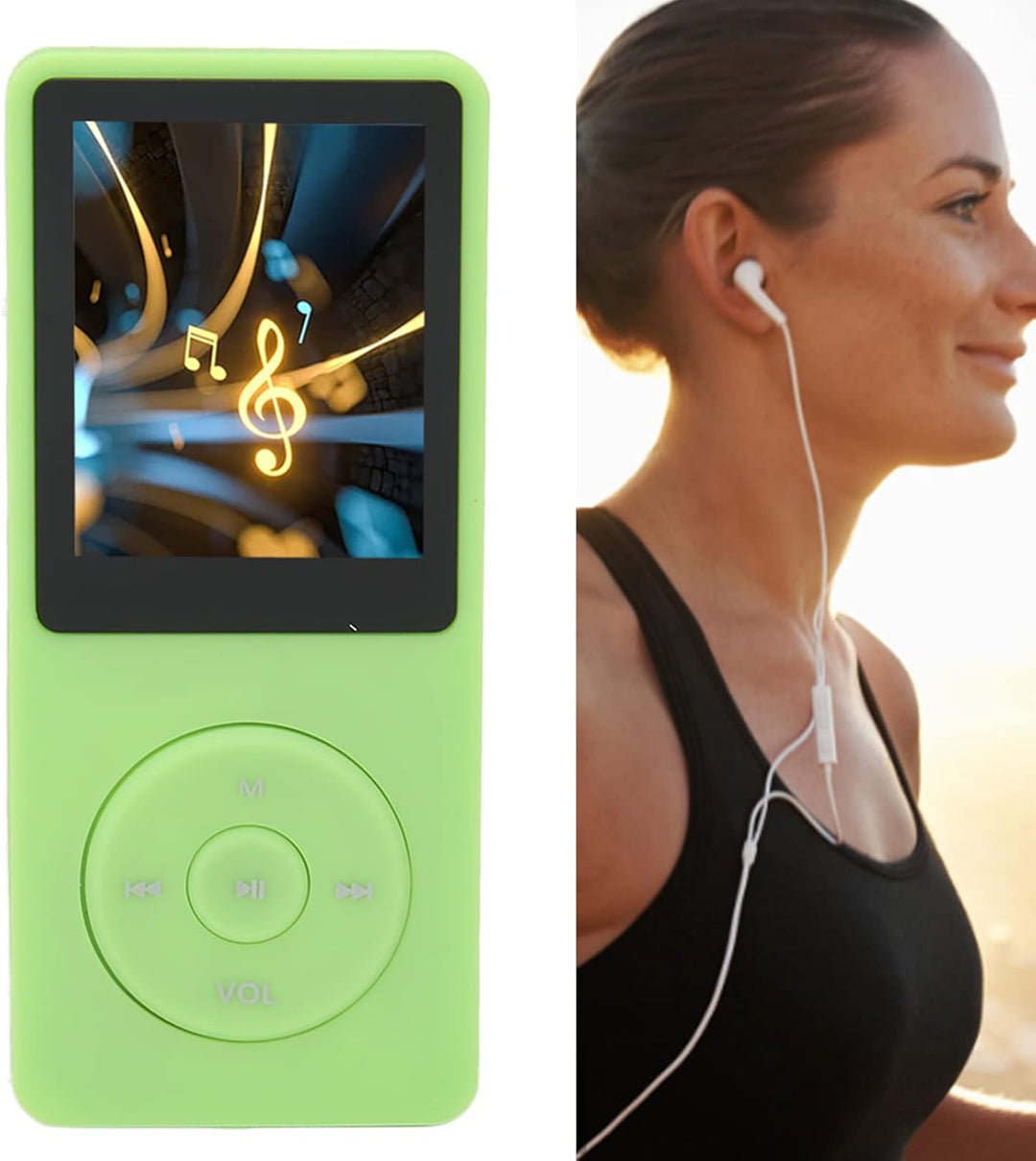 8 GB MP3 MP4 Player, Tragbarer Musik Player mit 1,8 Zoll TFT HD Bildschirm, Sportmusik Player mit Ko