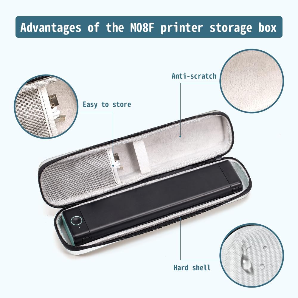 Phomemo M08F M08D A4 Drucker Tasche, Tragbare Tasche Kompatibel M08F, P831 Tragbarer Thermodrucker (