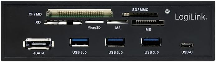 LogiLink UA0341 - 5,25" Multifunktions Panel mit: integriertem Kartenleser (M2, MS, SD, micro-SD, XD