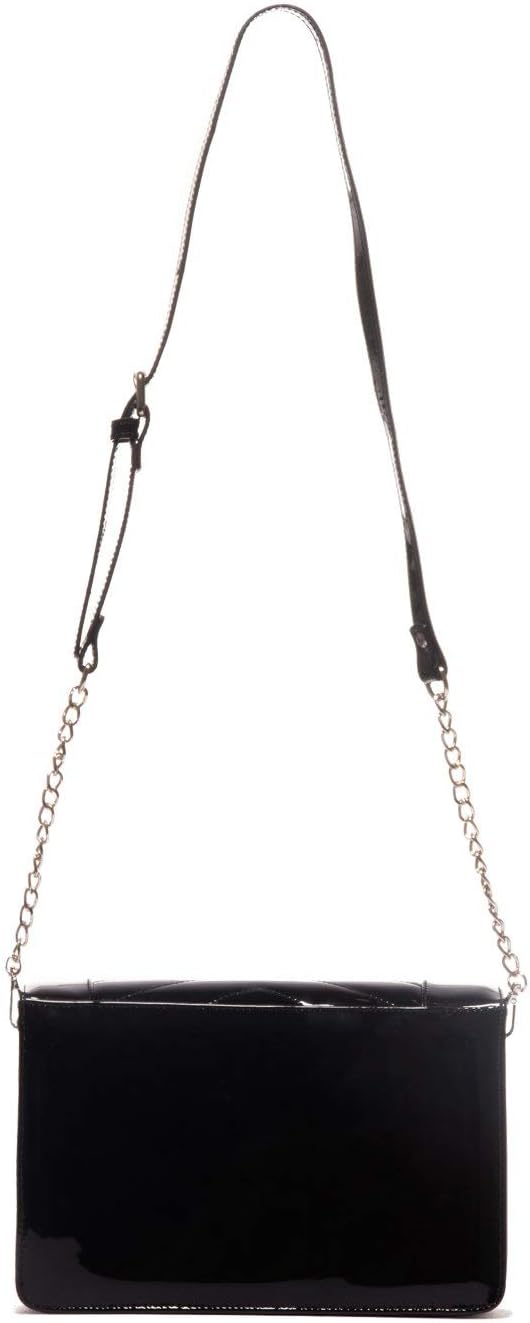 L’Intervalle Damen Georgie Stofftasche, M Black Patent, Black Patent