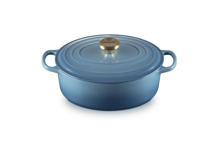 Le Creuset Signature Gusseisen-Bräter mit Deckel, Ø 27 cm, Oval, Für alle Herdarten und Induktion ge