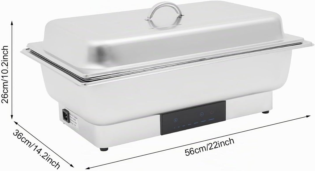 600W Chafing Dish Elektrisch Buffetwärmer Elektrisch Warmhaltebehälter Essen Wärmebehälter für Speis