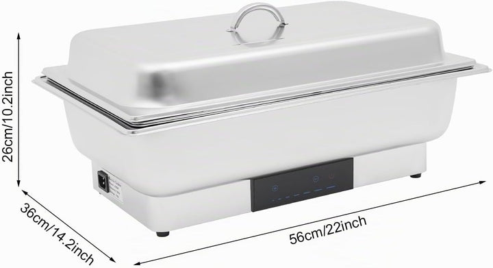 600W Chafing Dish Elektrisch Buffetwärmer Elektrisch Warmhaltebehälter Essen Wärmebehälter für Speis
