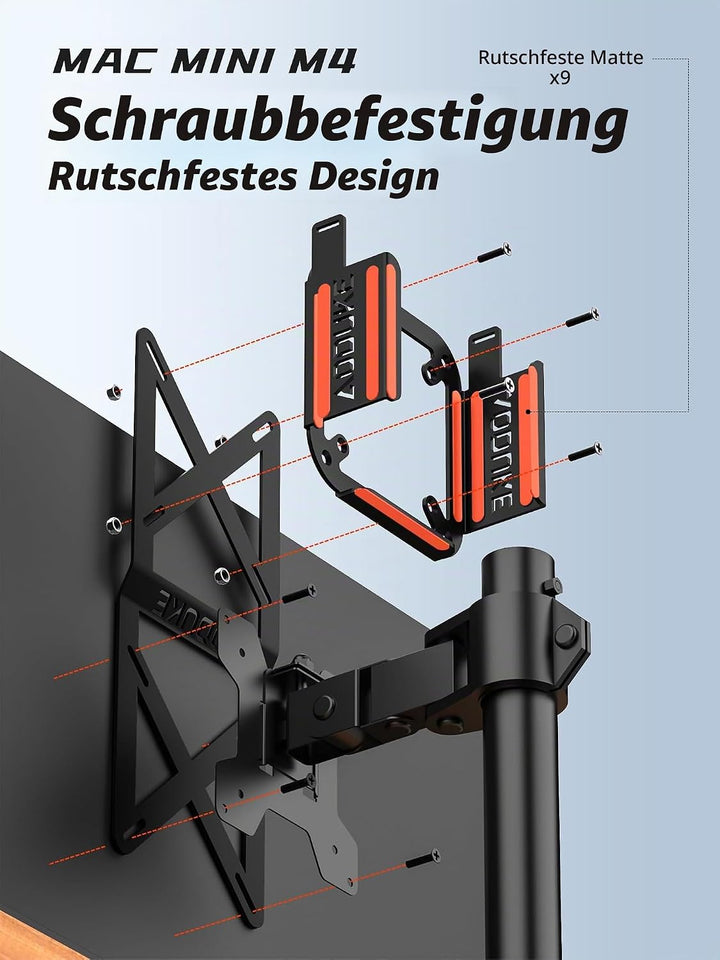 with Combination Security Lock 2024 Mac mini M4 VESA Computer Monitor Mount Bracket for Anti-Theft S