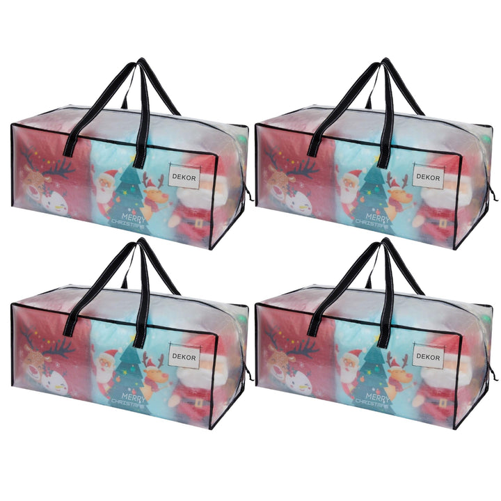 VENO 4er-Pack Umzugstaschen XXL (87 Liter) Aufbewahrungstasche mit Starken Griffen & Reissverschluss