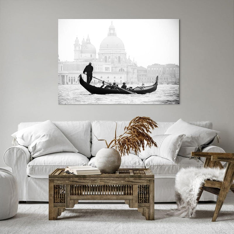 Bilder auf Leinwand 100x70cm Leinwandbild mit Rahmen Venedig Basilika Gross Wanddeko Bild Schlafzimm