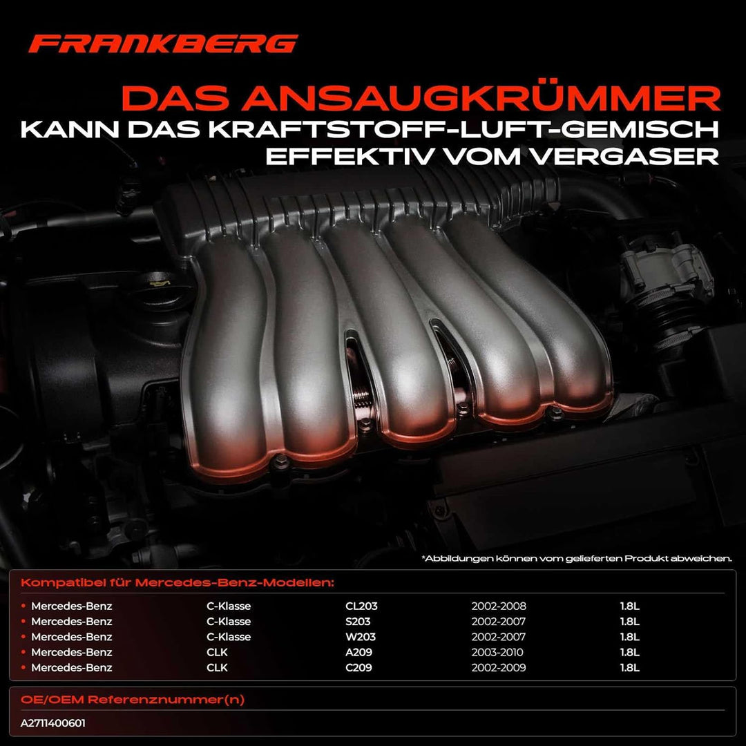 Ansaugkrümmer Ansaugbrücke für C-Klasse W203 CL203 S203 CLK C209 A209 I4 1.8L Motorcode: 271. 940 20