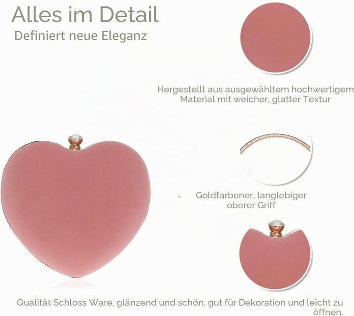 NICOLE & DORIS Abendtasche Damen Abend Clutch Umhängetasche für Hochzeit sketten tasche Handtasche f