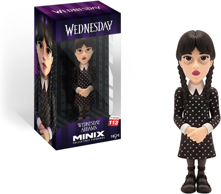 MINIX Collectible Figurines, Wednesday - Wednesday Addams, 12 cm Sammelfigur, Ab 17+ Jahren, Deutsch
