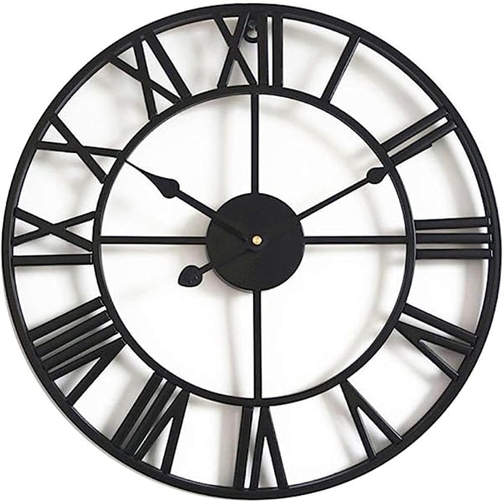 ACCSHINE Wanduhr Gross Ohne TickgeräUsche Lautlos 60cm Römische Ziffer Quarz Batterie Betriebene Wan