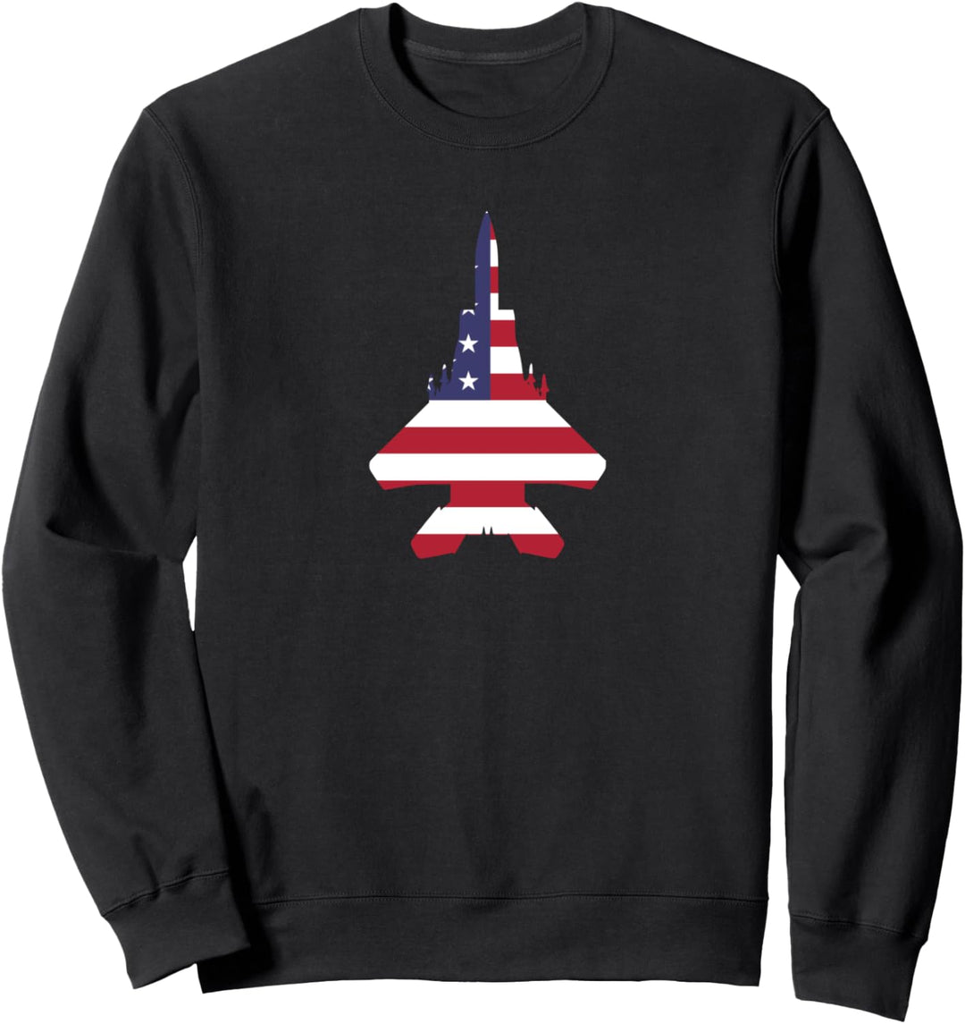 American Flag F16 Fighting Falcon Pilot Gift Sweatshirt