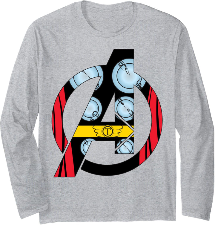 Marvel Avengers Thor Costume Fill Logo Langarmshirt