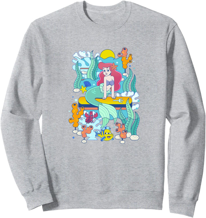 Disney Little Mermaid Artsy Portrait Poster Sweatshirt