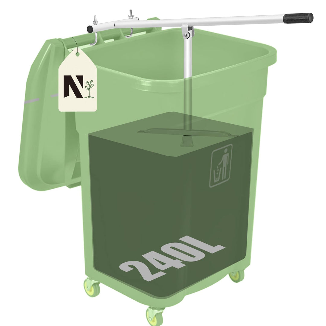 NEWTRY Müllpresse Müllverdichter für 120L-240L Rollcontainer, Abfallzerkleinerer Recycling-Handwerkz