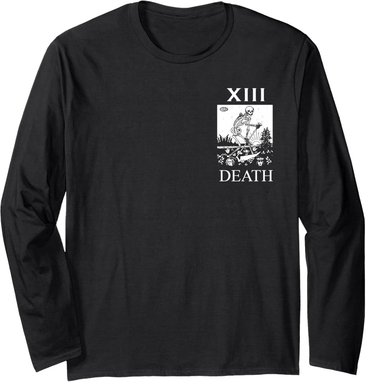 Tarotkarte Gothic Halloween Occult Tarot Todeskarte Langarmshirt