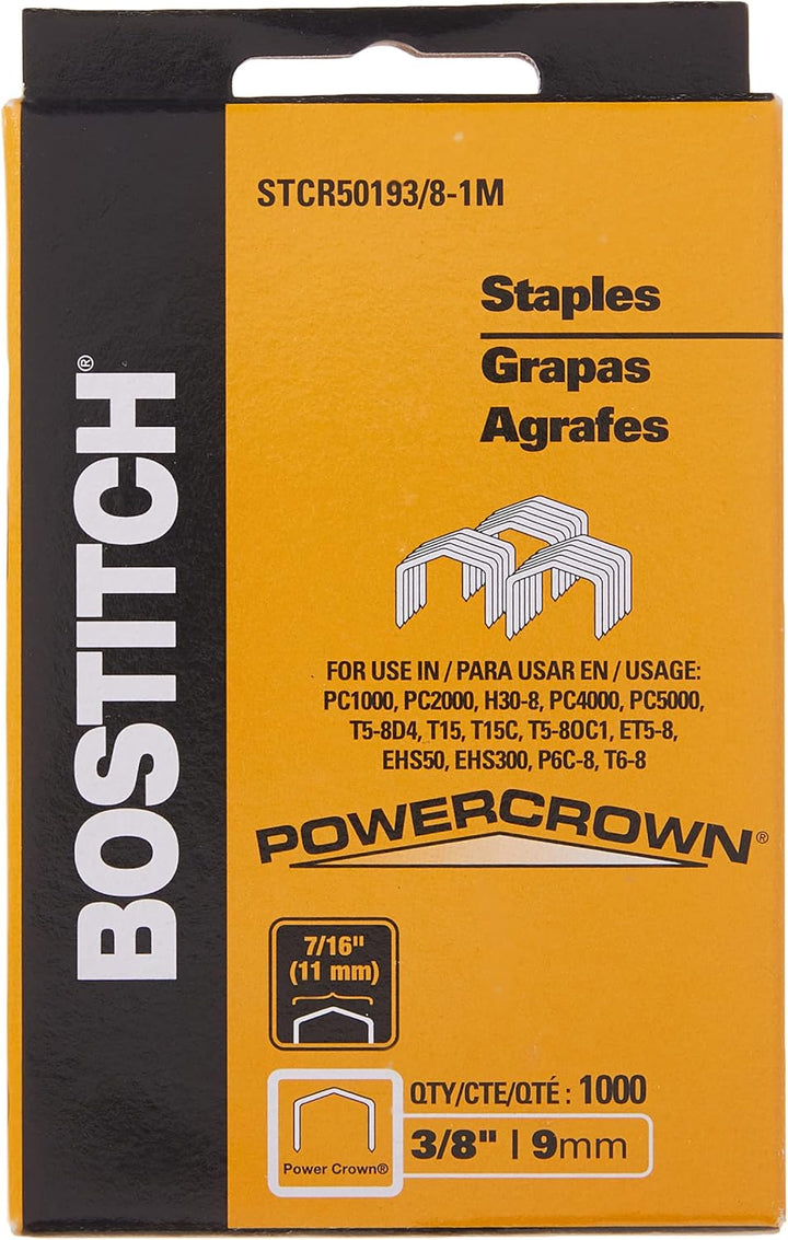 BOSTITCH Stanley STCR5019-3/8-1M Heftklammer, 1000 Stück, 1 Stück