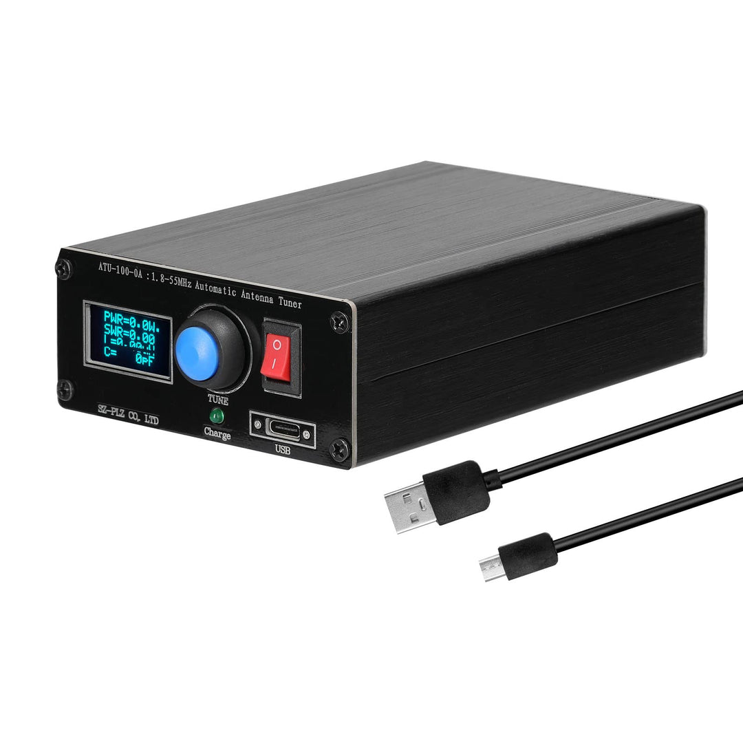 Sunydog Baugger ATU-100-0A 1,8-55MHz Mini automatischer Antennentuner 0,91 Zoll OLED Display Alumini