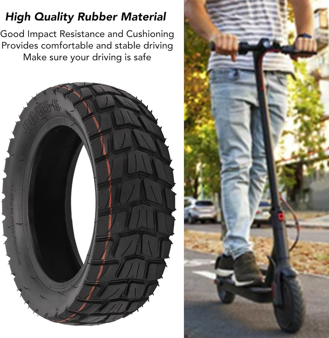 BuyWeek Elektroroller-Reifen, 80/65-6 Scooter Reifen Stossdämpfende Gummi Scooter Räder Ersatzreifen