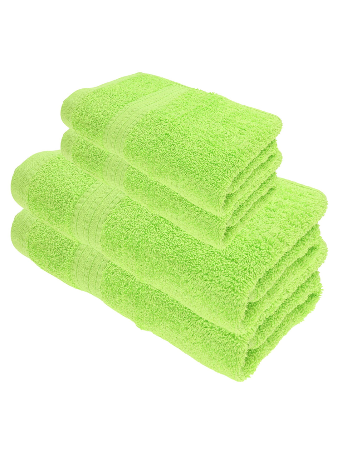 Julie Julsen Bio Duschtuch-Set 4 TLG. 2 Dusch- 2 Handtücher Apfelgrün 100% Baumwolle Frotte 550g/m²