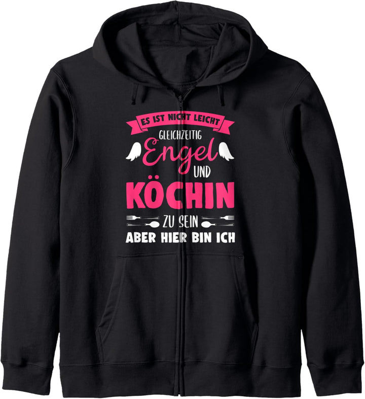 Köchin Frauen Damen Kochen Lustig Spruch Sprüche Köchin Kapuzenjacke