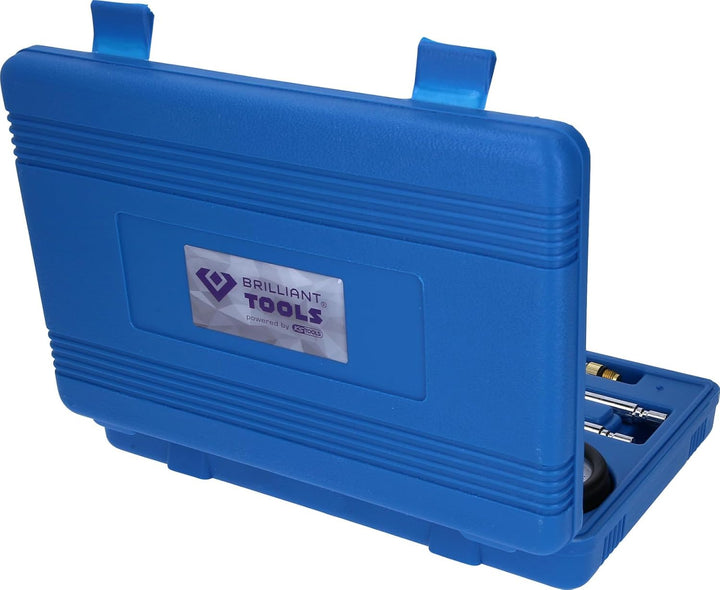 BRILLIANT TOOLS BT581100 Kompressionstester-Satz für Benzin Motoren, 8-tlg [Powered by KS TOOLS] 8-t