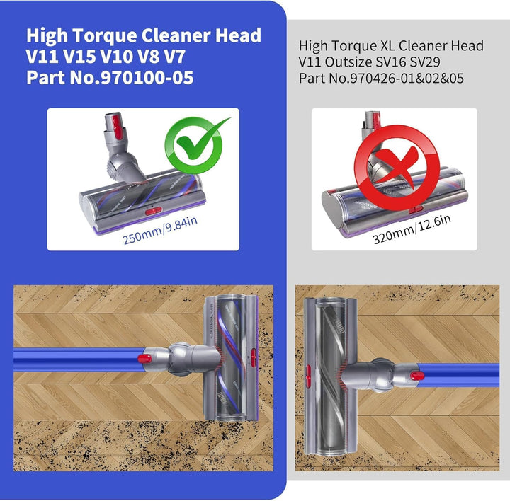 Torque Drive Bürste für Dyson V11 V15 V10 V8 V7 Bürste Anti-Tangle Einstellbare Saugkraft Elektrisch
