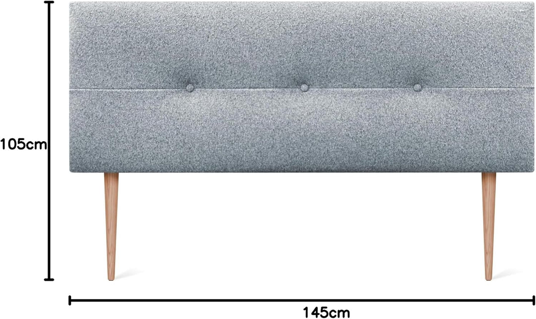 DHOME Kopfteil aus Kunstleder oder Stoff AQUALINE Pro Kopfteil Polsterkopfteil Luxusbett (Stoff Perl