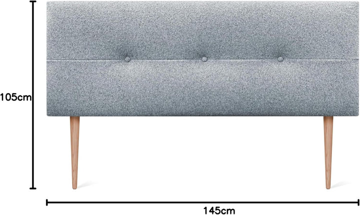 DHOME Kopfteil aus Kunstleder oder Stoff AQUALINE Pro Kopfteil Polsterkopfteil Luxusbett (Stoff Perl