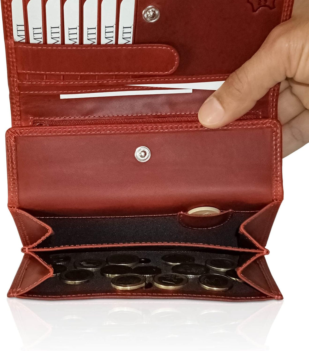 Leder Damenbörse Damen Geldbörse Börse 23- (99A) Damen Portemonnaie Damen Geldbörsen Damen Geldbeute