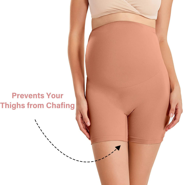 Gratlin Nahtlose Damen-Shorts, Schwangerschaft, Shapewear, hohe Taille, Kurze Oberschenkel-Unterwäsc