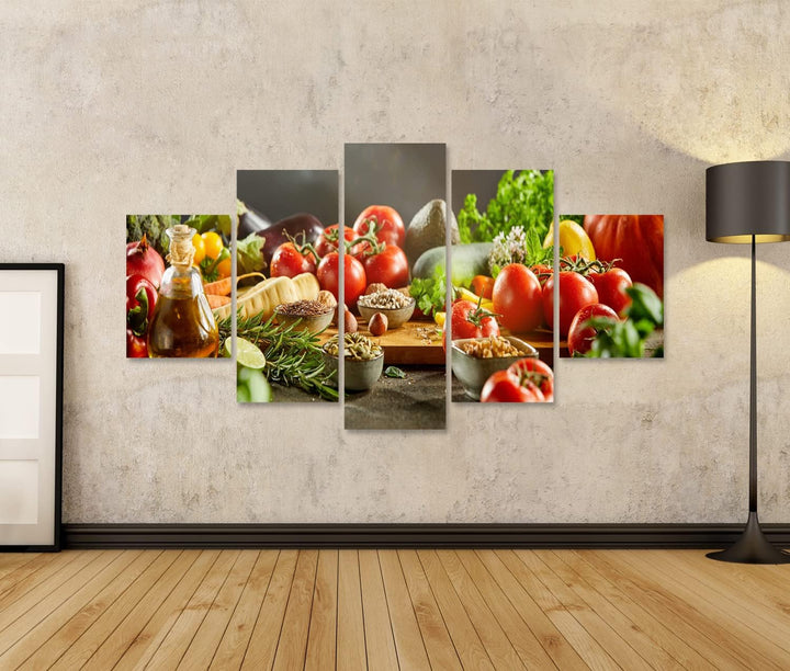 islandburner Bild auf Leinwand Lebensmittel Sortiert küchenbilder Auberginen Karotten Gemüse Bilder