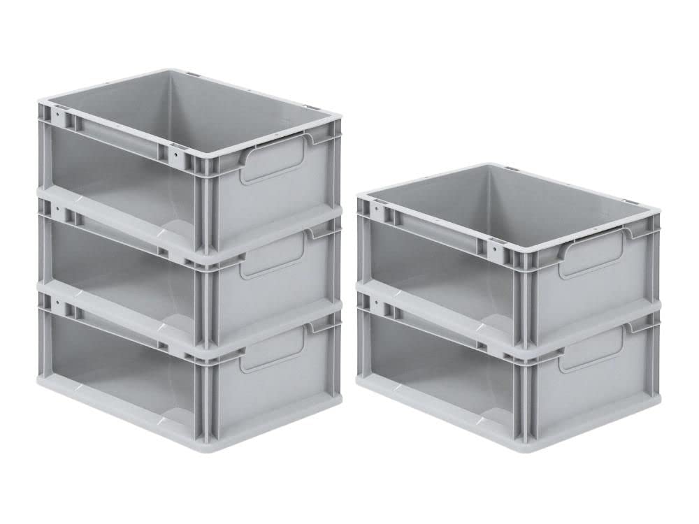 SparSet 5x Eurobox NextGen Store | HxBxT 17x30x40cm | 16 Liter | Seite offen | Eurobehälter, Transpo