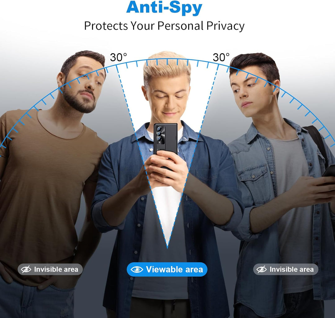 spoovcto for Samsung Fold3 Ständer Hülle： Privatsphäre Bildschirmschutz & Scharnier Schutz & Display