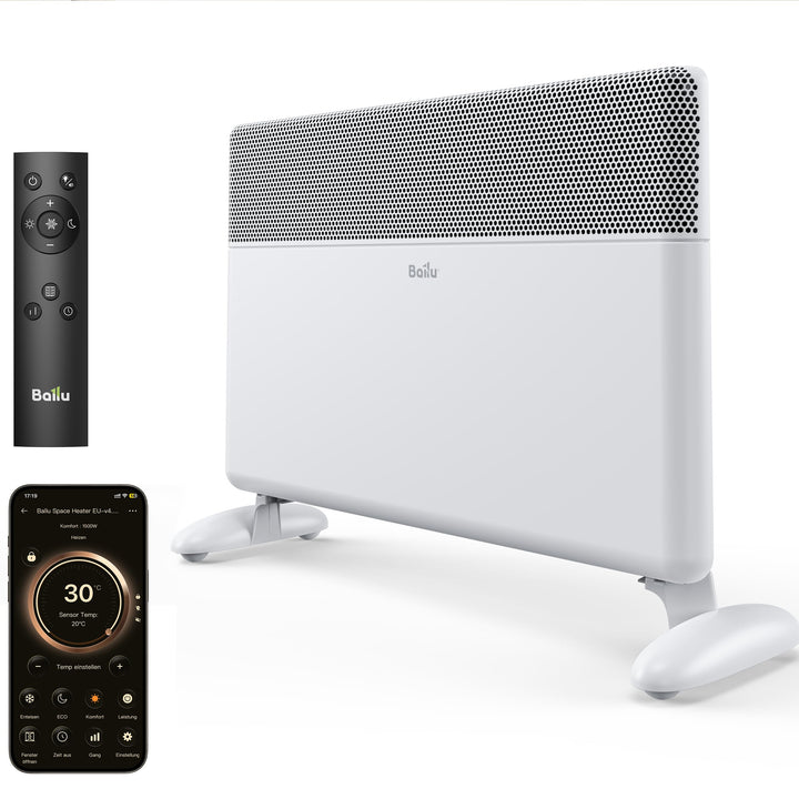 Ballu Infrarotheizung Standgerät &amp; Wandmontage 2000W, Elektrische Heizung Energiesparend mit Smart T