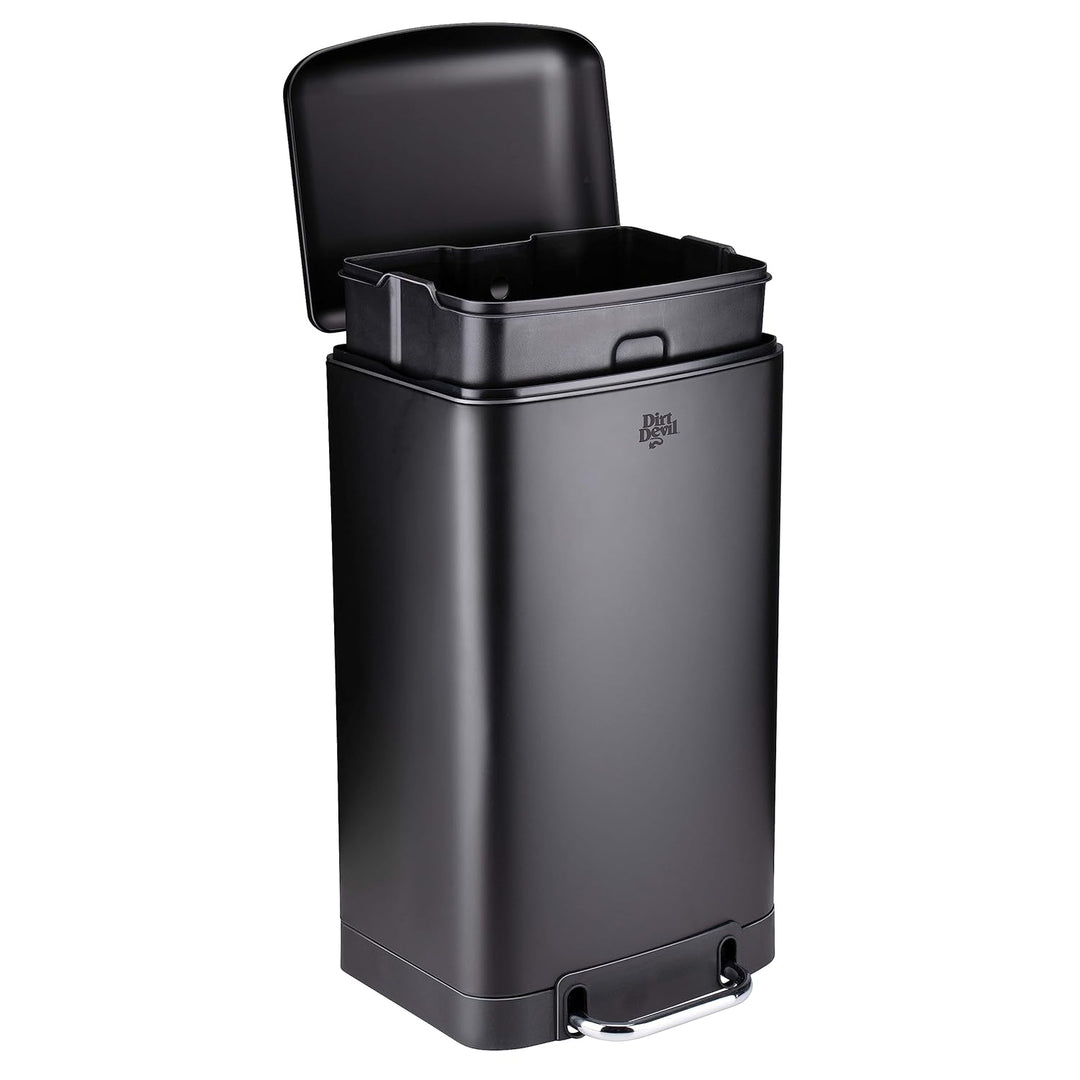 Dirt Devil BLACK+DECKER Tretmülleimer 30L – Mülleimer Küche mit Soft Close – Abfalleimer aus Edelsta