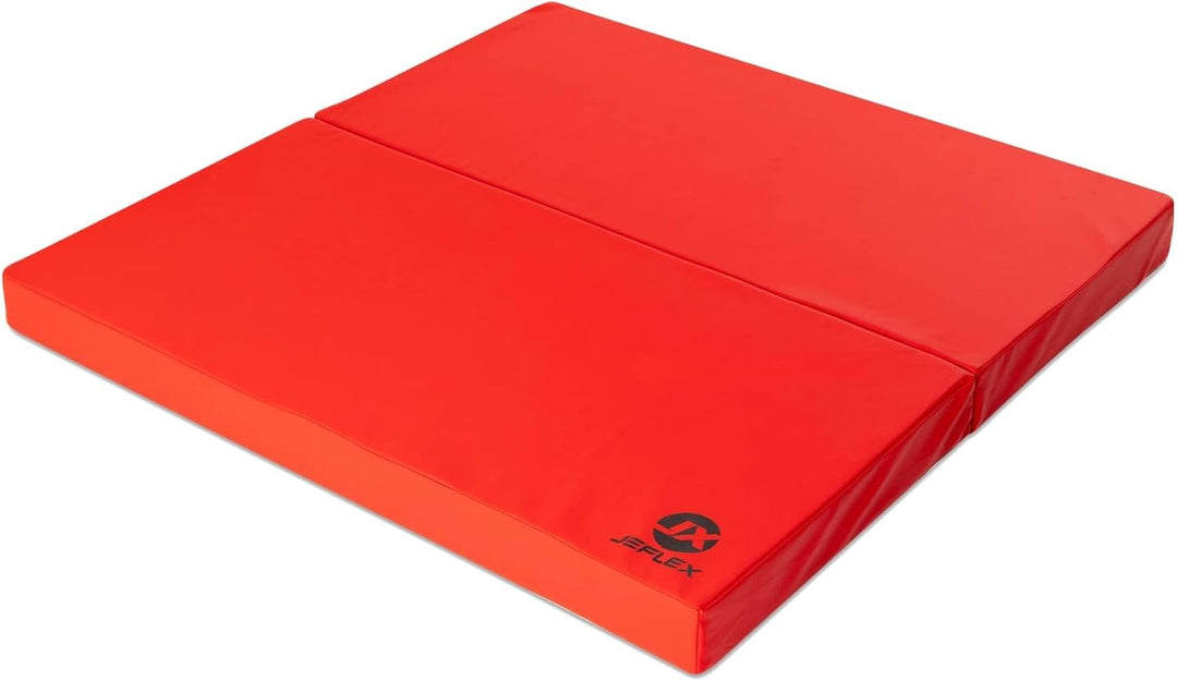 Jeflex - rote klappbare Weichbodenmatte & Turnmatte 100 x 100 x 8 cm MADE IN GERMANY/faltbare Gymnas