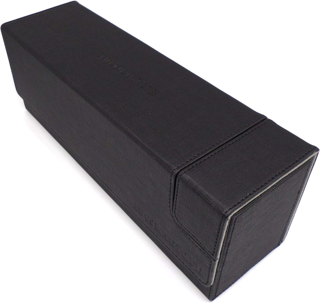 docsmagic.de Premium Magnetic Tray Long Box Black Medium - Card Deck Storage - Kartenbox Aufbewahrun