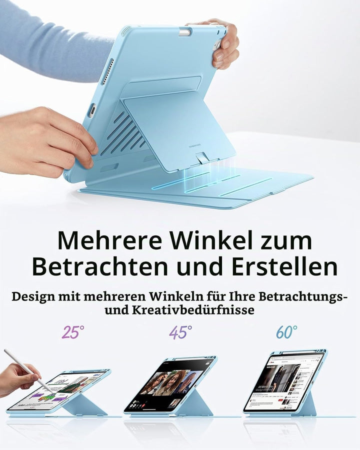 ESR Hülle für iPad Air 13 Zoll (2026/2025/2024) M4/M3/M2, Vertikale Stand, Mehrere Standwinkel, Ultr