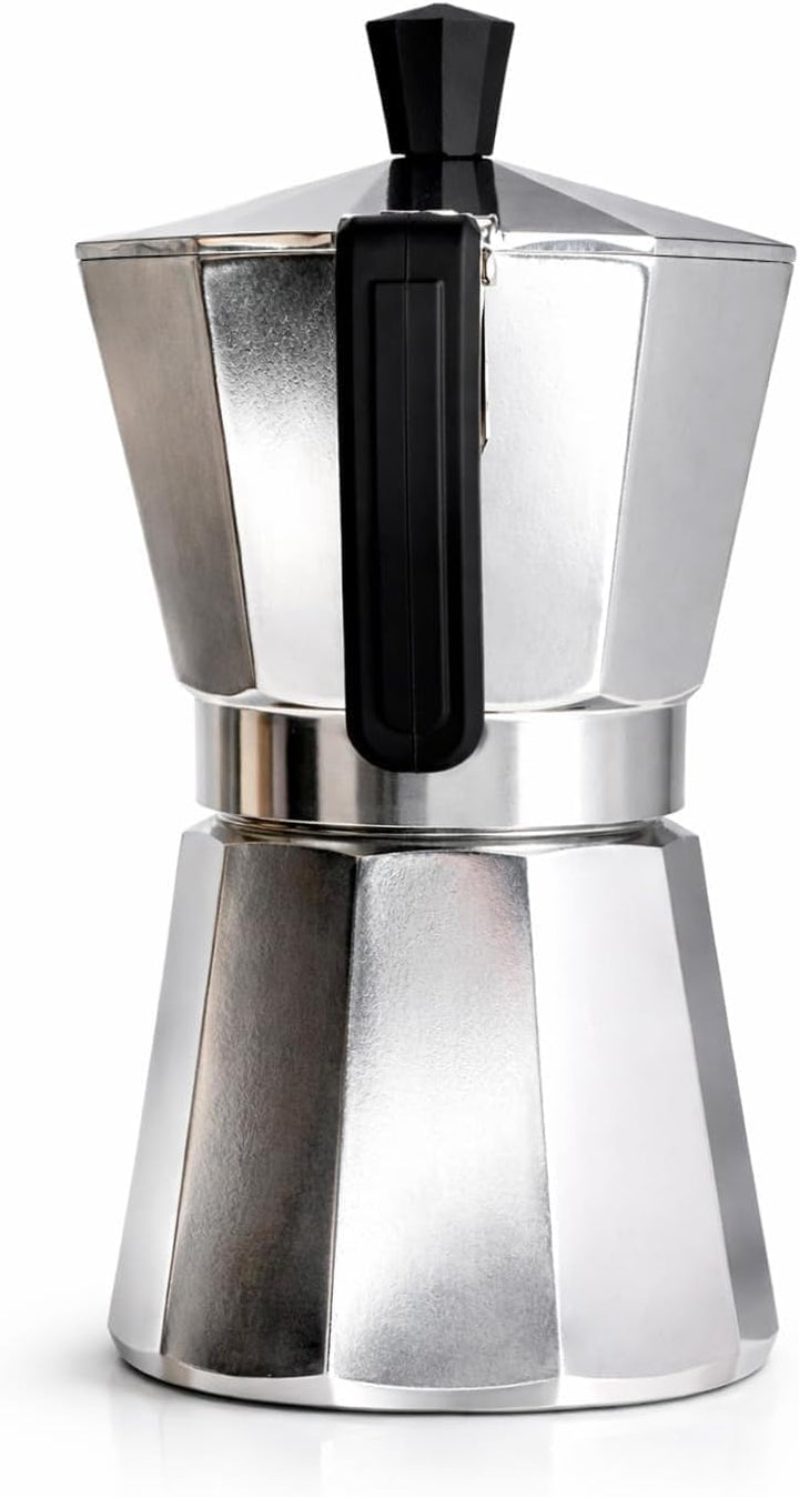 WECOOK! Paola – Espressokocher Aluminium 6 Tassen | Geeignet für Gas-, Elektro- und Glaskeramikherde