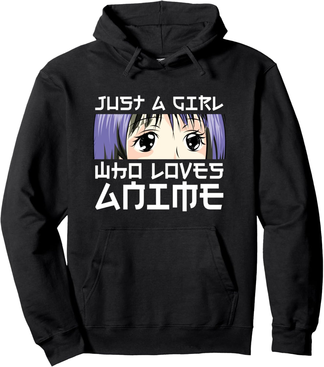 Nur ein Mädchen das Animes liebt Japanischer Otaku Anime Pullover Hoodie