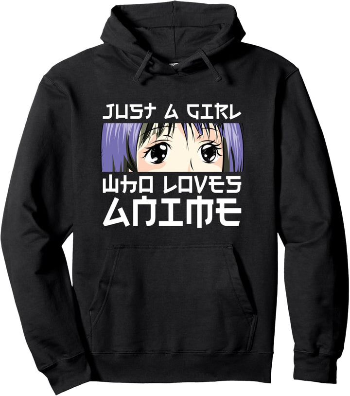 Nur ein Mädchen das Animes liebt Japanischer Otaku Anime Pullover Hoodie