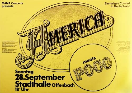 America - Homecoming, Frankfurt 1970 » Konzertplakat/Premium Poster | Live Konzert Veranstaltung | D