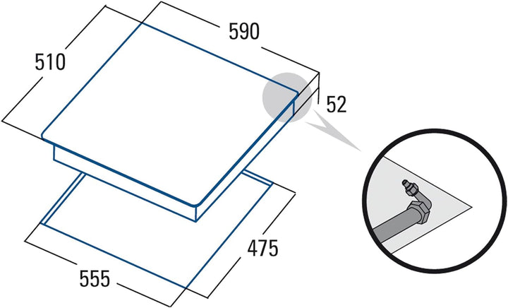 ENCIMERA CIB6021 BK 3F CRISTALGAS BUTANO CATA