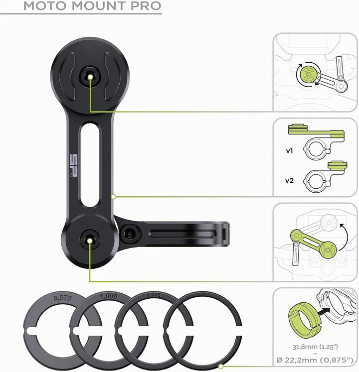 SP CONNECT Moto Bundle II mit Anti Vibration Module + Universal Interface | SPC+ | Handyhalter für M